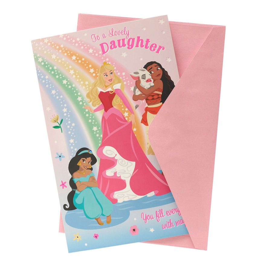 Disney Multi Princess Daughter Birthday Card