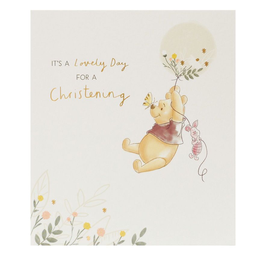 Disney Winnie the Pooh Christening Card