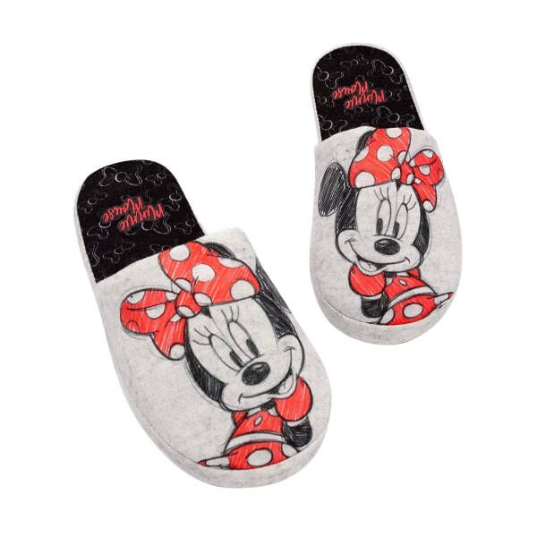 Disney Womens Minnie Mouse Slippers (3-4)