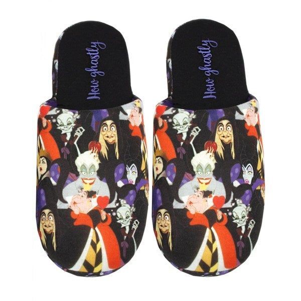 Disney Womens Villains Polyester All-Over Print Slippers (4)