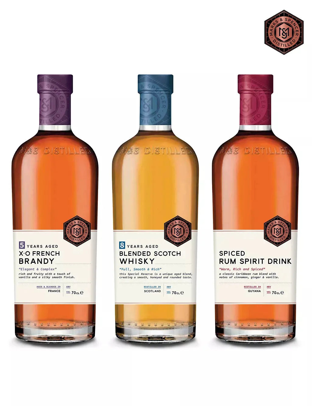 Distilled Whisky, Brandy &amp;amp; Rum Trio