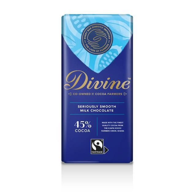 Divine 45% Cocoa Milk Chocolate Bar   90g