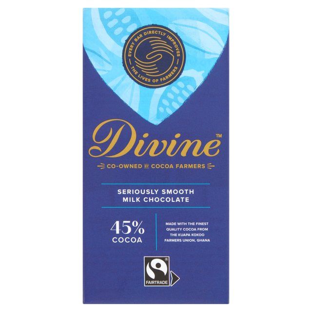 Divine 45% Cocoa Milk Chocolate Bar   90g