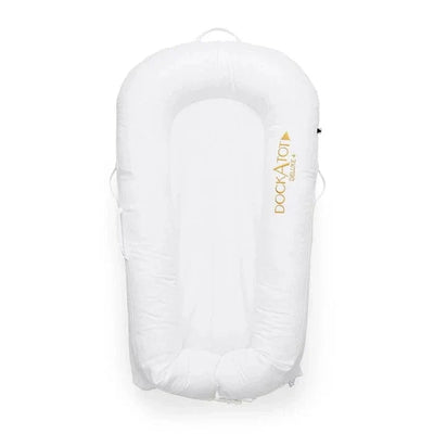 ukbabycentre DockATot Deluxe+ Dock Pristine White Baby Lounger (0-8 Months)- Buy online at McGrocer