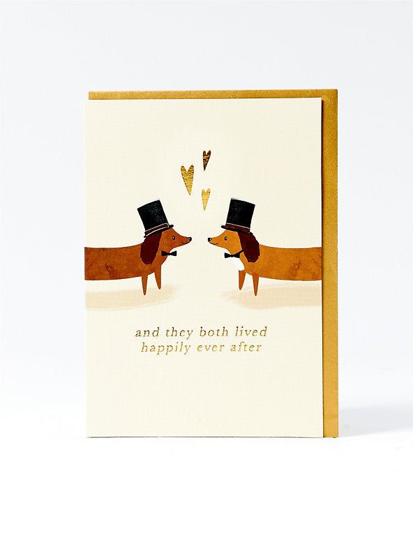 Dog Grooms Wedding Card