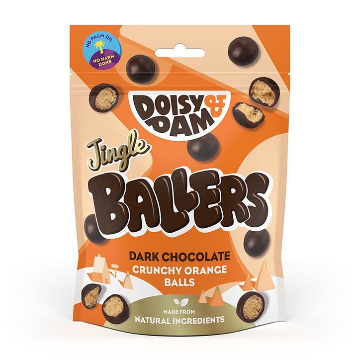 Doisy &amp;amp; Dam Dark Chocolate Orange Vegan Jingle Ballers 75g