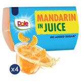 Dole Mandarins In Juice Fruit Pots Multipack   4 x 113g