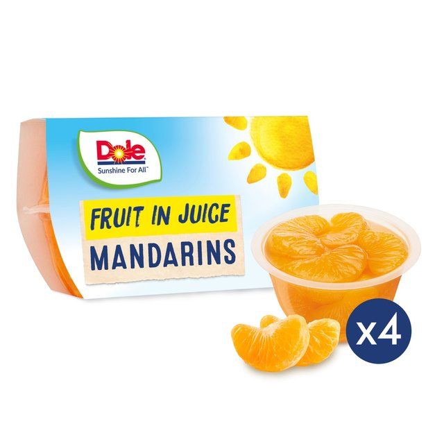 Dole Mandarins In Juice Fruit Pots Multipack   4 x 113g