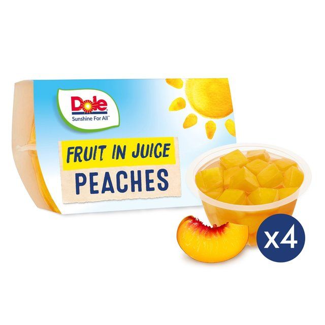 Dole Peaches In Juice Fruit Pots Multipack