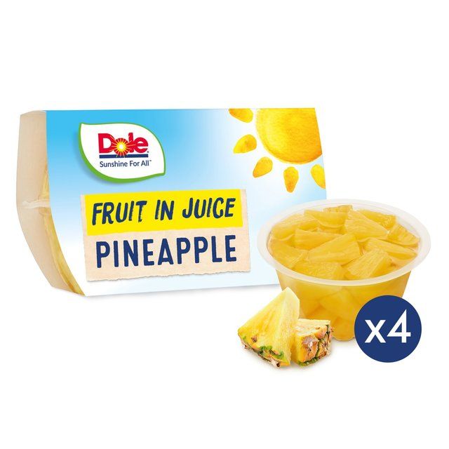 Dole Pineapple In Juice Fruit Pots Multipack