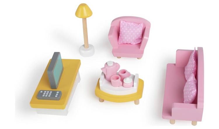 Doll House Wooden Living Room Set