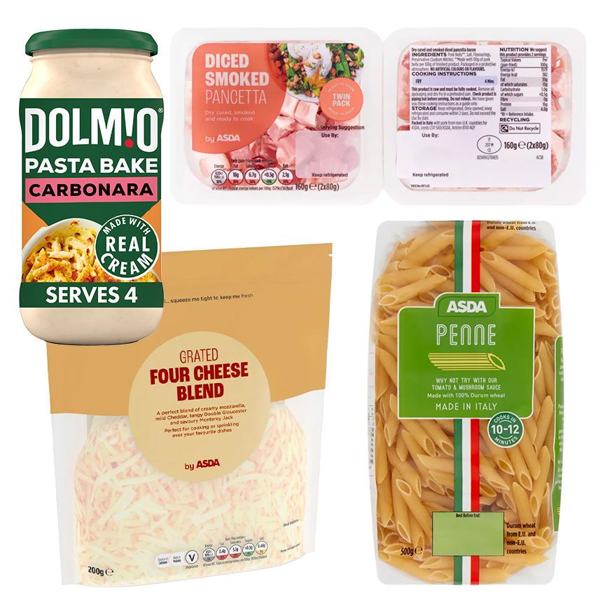 Dolmio Carbonara Pasta Bake Meal Bundle For 4