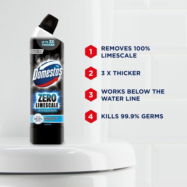 Domestos Zero Limescale Toilet Cleaner Ocean