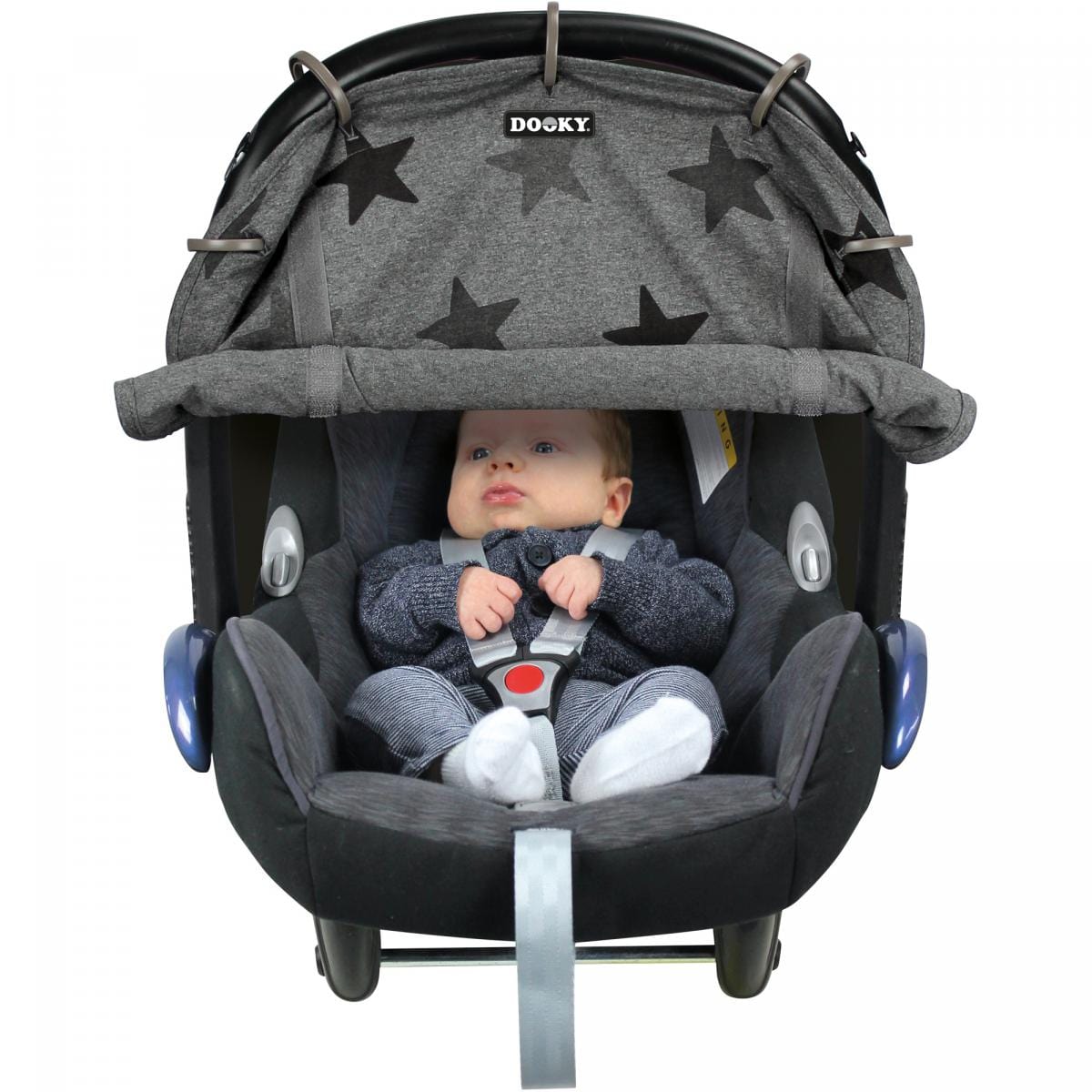 Dooky universal sun shade Grey Stars, imported from the UK