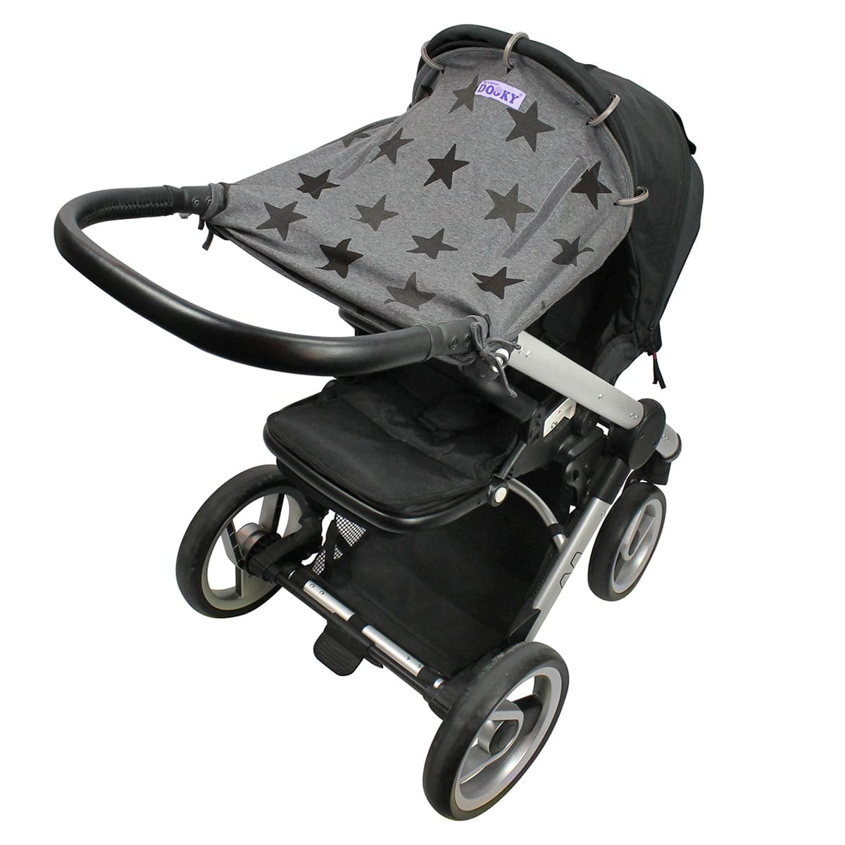 Dooky universal sun shade Grey Stars, imported from the UK