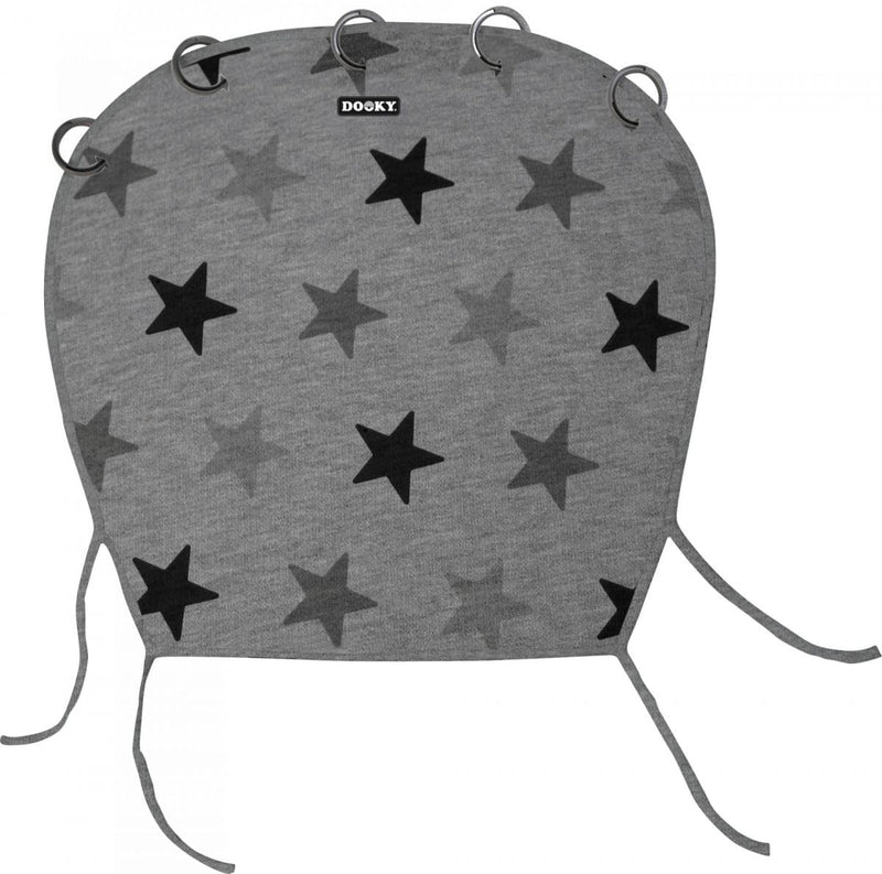 Dooky universal sun shade Grey Stars, imported from the UK