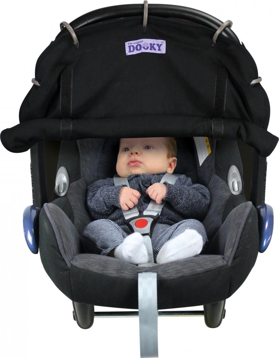 Dooky universal sun shade plain black, imported from the UK