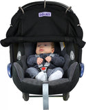 Dooky universal sun shade plain black, imported from the UK