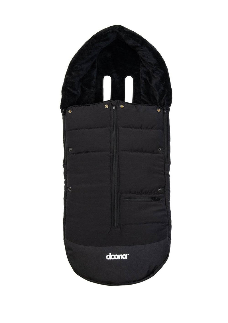 Doona winter footmuff in black for car seat and stroller (British brand)