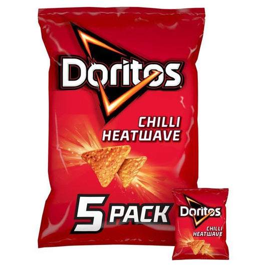 Doritos Chilli Heatwave Tortilla Chips Multipack Crisps   5 per pack