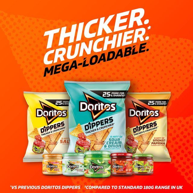 Doritos Dippers Hint of Salt Tortilla Chips Sharing Bag Crisps   230g