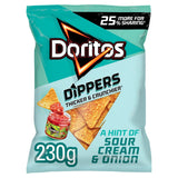 Doritos Dippers Hint of Sour Cream &amp;amp; Onion Sharing Tortilla Chips Crisps 230g