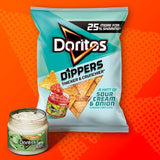 Doritos Dippers Hint of Sour Cream &amp;amp; Onion Tortilla Chips Sharing Bag   230g