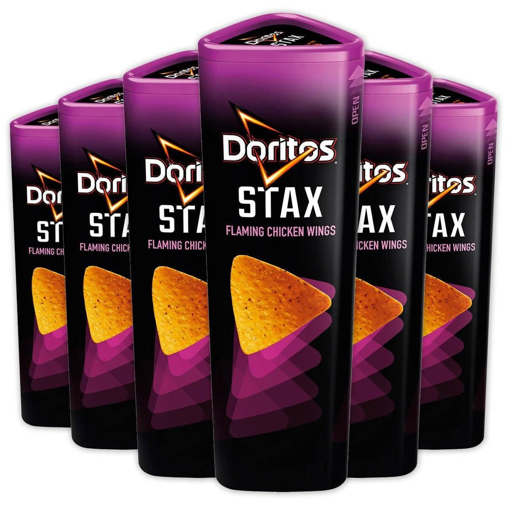 Doritos Stax Flaming Chicken Wings Tortilla Chips, 6 x 170g