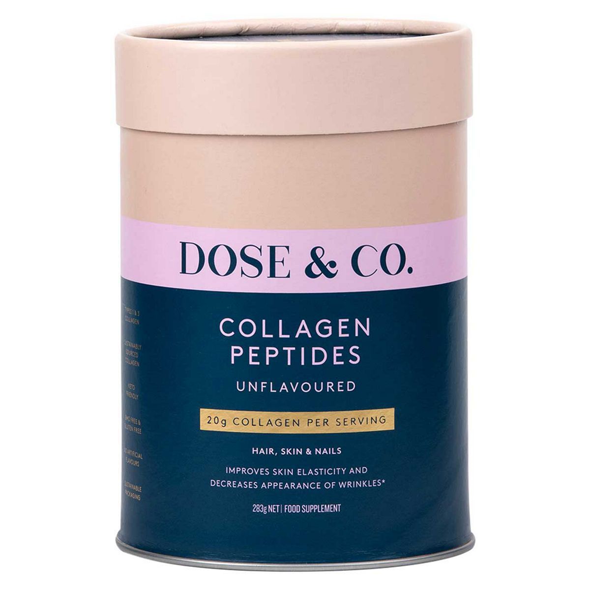 Dose &amp;amp; Co Collagen Peptides Unflavoured 283g