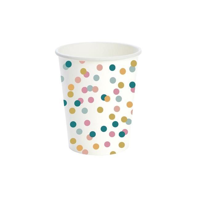 Dots Compostable Paper Cups, 240ml