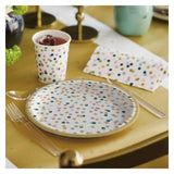 Dots Recyclable Paper Plates, 22cm