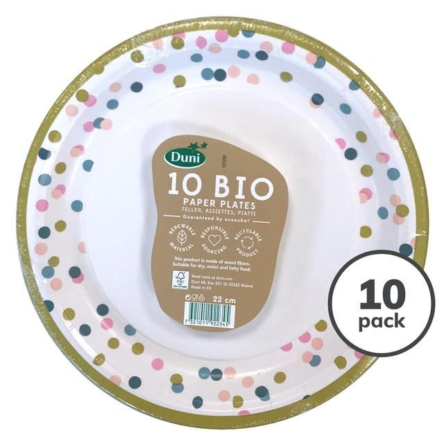 Dots Recyclable Paper Plates, 22cm