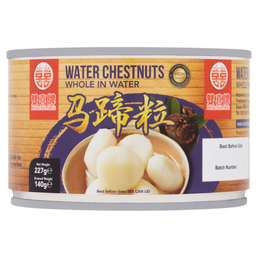 Double Happiness Water Chestnuts Whole in Water 227g