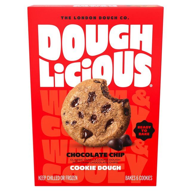 Doughlicious Chocolate Chip Ready to Bake Cookie Dough   204g