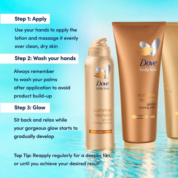 Dove Dermaspa Gradual Tan Lotion Medium To Dark 200ml