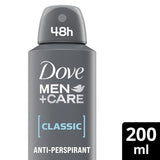 Dove Men+Care Antiperspirant Aerosol Deodorant Classic 200ml