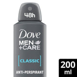 Dove Men+Care Antiperspirant Deodorant Classic Aerosol   200ml