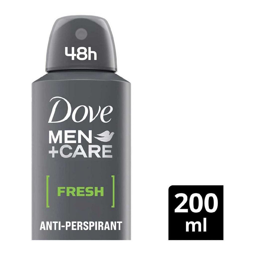 Dove Men+Care Fresh deodorant for men with 1/4moisturising cream Antiperspirant Aerosol for 48h sweat and odour protection 200ml