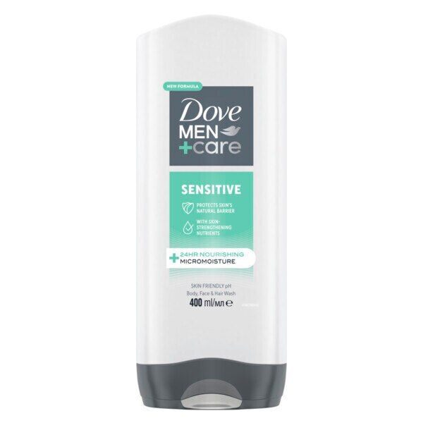 Dove Men+ Care Sensitive Body Wash 3 In 1 400Ml