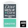 Dove Men+Care Sensitive Hair + Face + Body Wash 400ml