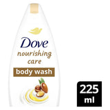 Dove Nourishing Care with argan oil Body Wash Shower Gel for softer skin after one shower 225ml