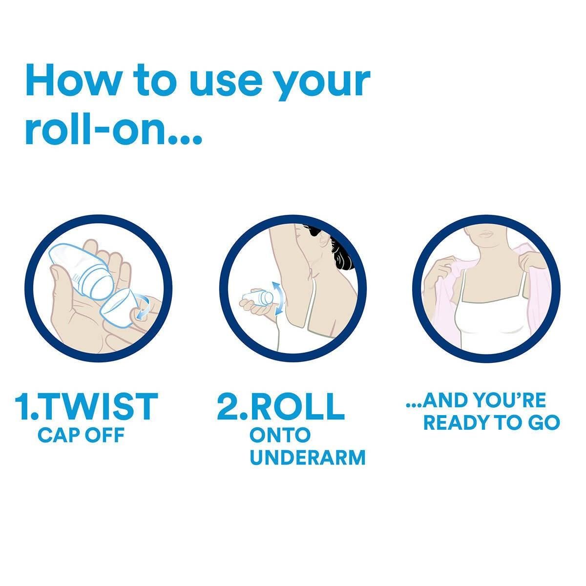 Dove Roll-On Deodorant, 6 x 50ml