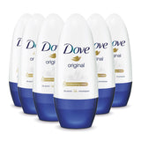 Dove Roll-On Deodorant, 6 x 50ml