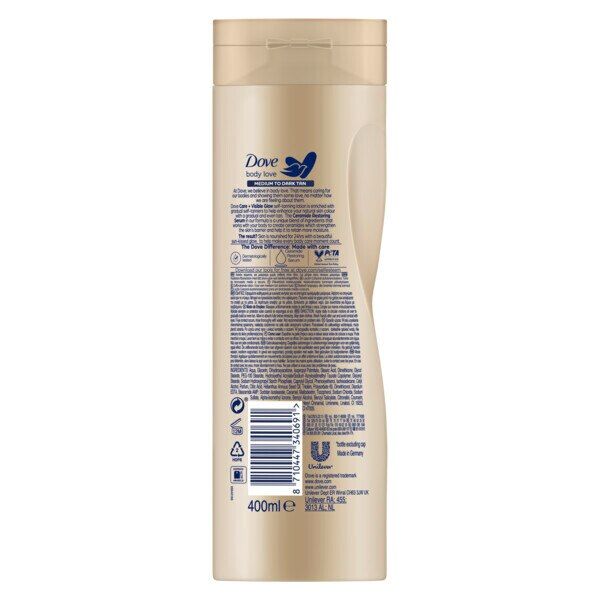 Dove Visibleglow Self Tan Lotion Medium To Dark 400ml