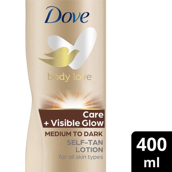 Dove Visibleglow Self Tan Lotion Medium To Dark 400ml