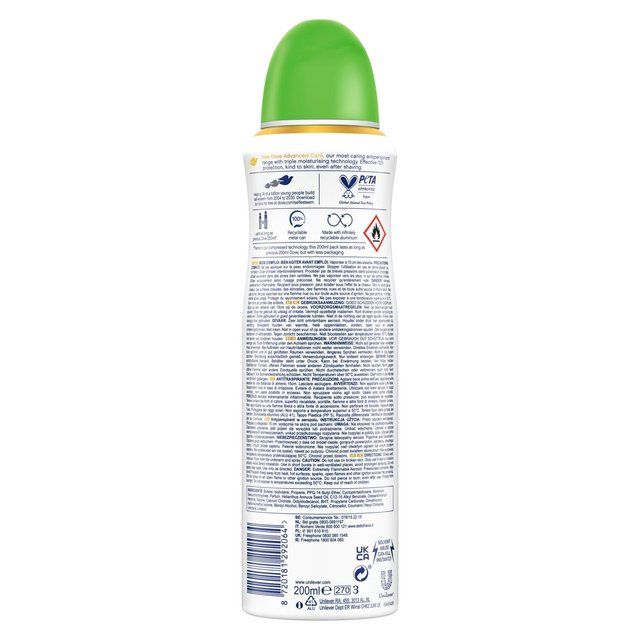 Dove Women Advanced Antiperspirant דאודורנט מלפפון אירוסול 200 מ"ל