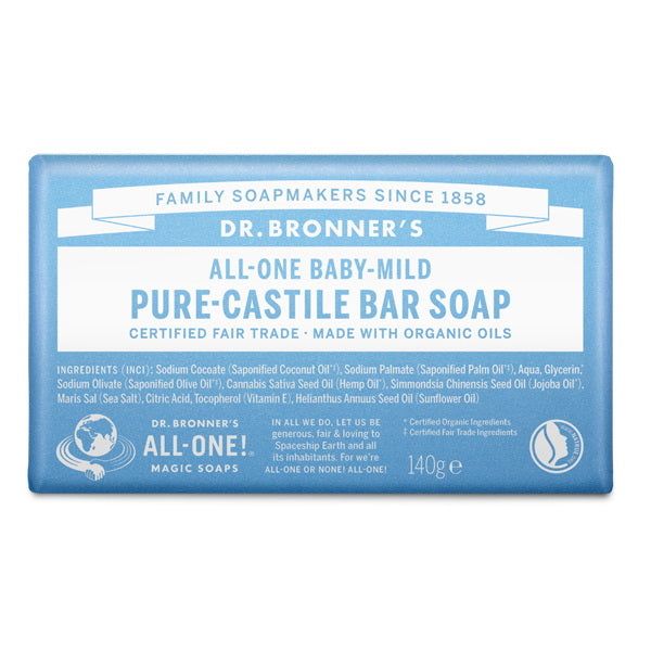 Dr Bronner Organic Baby Mild Soap Bar - 140g