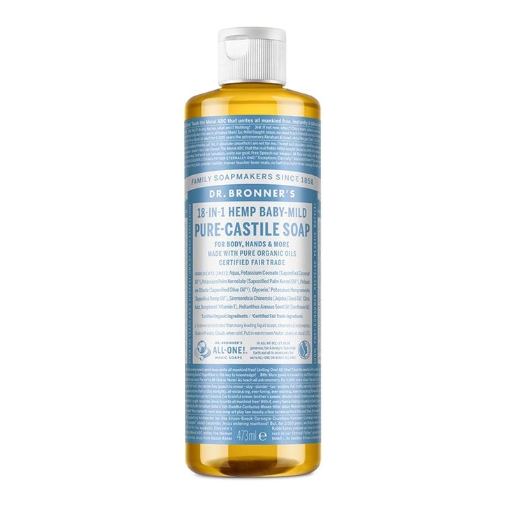 Dr Bronner's Baby Unscented Pure-Castile Liquid Soap 473ml