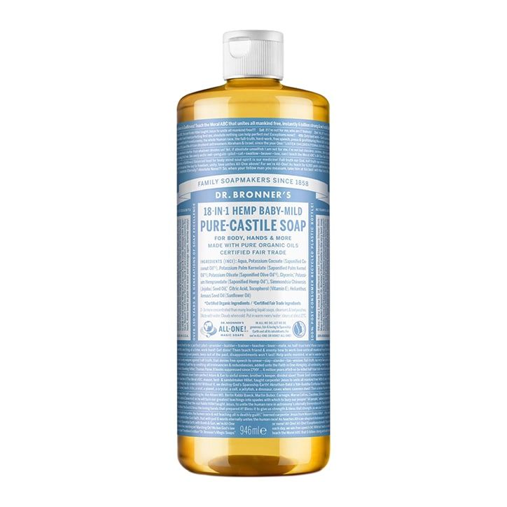 Dr Bronner's Baby Unscented Pure-Castile Liquid Soap 946ml