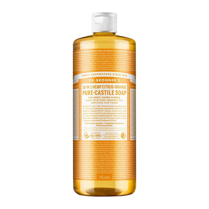 Dr Bronner's Citrus Orange Pure-Castile Liquid Soap 946ml